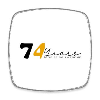 Vintage 1950 Funny 74 Year Old Bday Men Women - Square fridge magnet - white - Front