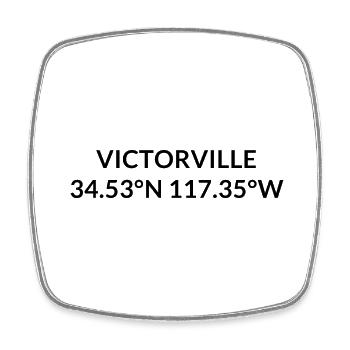 Victorville, California, United States Coordinates - Square fridge magnet - white - Front