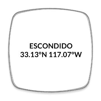 Escondido, California, United States Coordinates - Square fridge magnet - white - Front