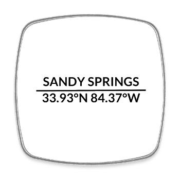 Sandy Springs, Géorgie, États-Unis Coordonnées - Magnet carré - blanc - Devant
