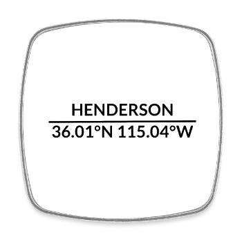 Henderson Nevada USA Koordinaten - Viereckiger Kühlschrankmagnet - Weiß - Vorne