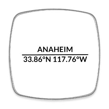 Anaheim, Californie, États-Unis - Magnet carré - blanc - Devant