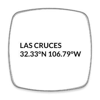 Las Cruces New Mexico USA Coordinates - Square fridge magnet - white - Front
