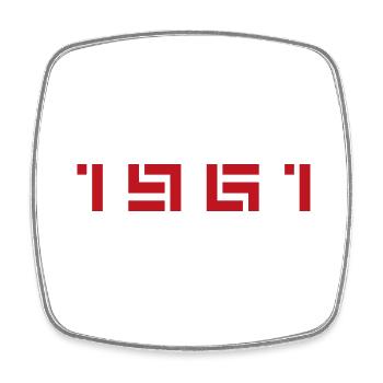Year of Birth Birth Born In - Made in 1961 - Square fridge magnet - white - Front