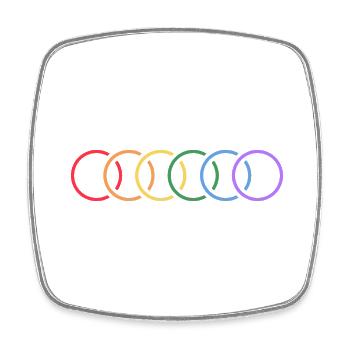 lgbt identity rainbow human - Square fridge magnet - white - Front