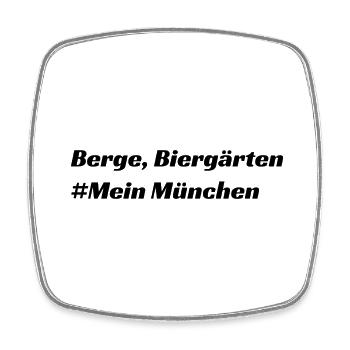 Munich - Viereckiger Kühlschrankmagnet - Weiß - Vorne