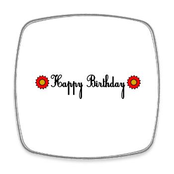 ALLES GUTE ZUM GEBURTSTAG. ALLES GUTE ZUM GEBURTSTAG. JAHRESTAG. - Viereckiger Kühlschrankmagnet - Weiß - Vorne