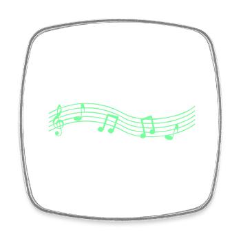 note de musique - Magnet carré - blanc - Devant