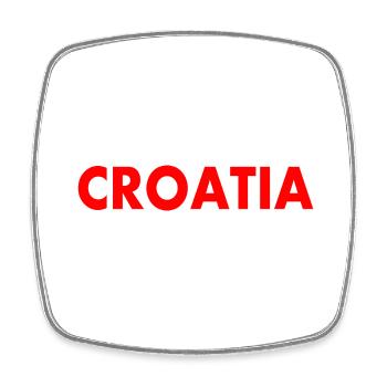 Croatia - Square fridge magnet - white - Front