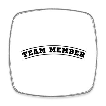 Team Member Design - Square fridge magnet - white - Front