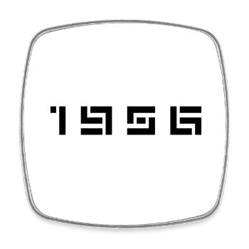 Année de naissance Né(e) - Fabriqué en 1956 - Magnet carré - blanc - Devant