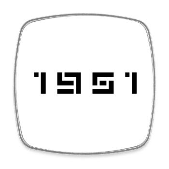 Year of Birth Born In - Made in 1951 - Square fridge magnet - white - Front