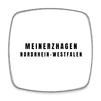 Meinerzhagen, Rhénanie-du-Nord-Westphalie - Magnet carré - blanc - Devant