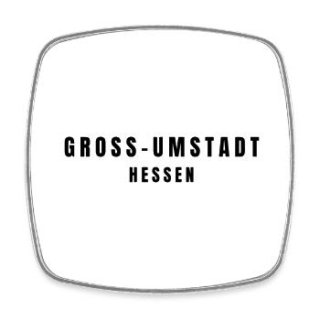 Groß-Umstadt, Hesse - Square fridge magnet - white - Front