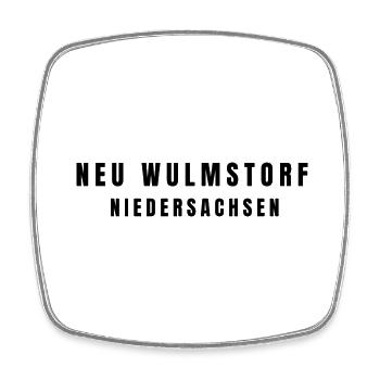Bitterfeld-Wolfen⁠ Sachsen-Anhalt - Viereckiger Kühlschrankmagnet - Weiß - Vorne
