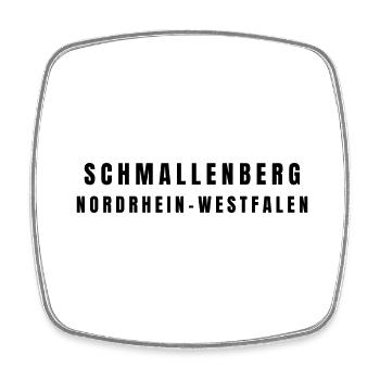 Schmallenberg, Rhénanie-du-Nord-Westphalie - Magnet carré - blanc - Devant