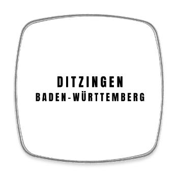 Ditzingen, Bade-Wurtemberg - Magnet carré - blanc - Devant
