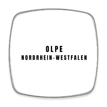 Olpe, Rhénanie-du-Nord-Westphalie - Magnet carré - blanc - Devant