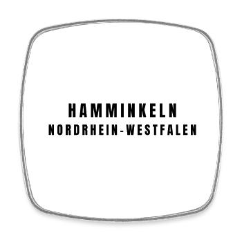 Hamminkeln, North Rhine-Westphalia - Square fridge magnet - white - Front