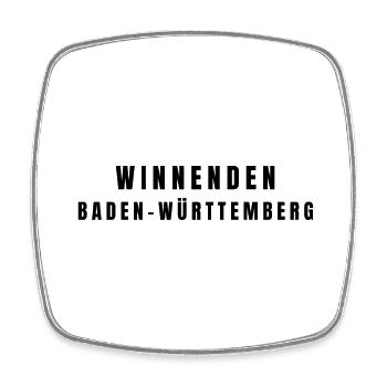 Winnenden, Bade-Wurtemberg - Magnet carré - blanc - Devant