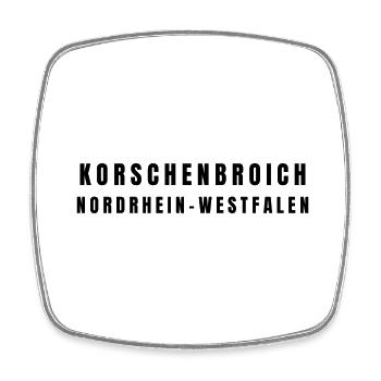 Korschenbroich Nordrhein-Westfalen - Viereckiger Kühlschrankmagnet - Weiß - Vorne