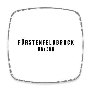 Fürstenfeldbruck Bayern - Viereckiger Kühlschrankmagnet - Weiß - Vorne