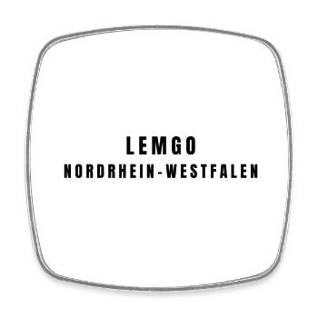 Lemgo, Rhénanie-du-Nord-Westphalie - Magnet carré - blanc - Devant
