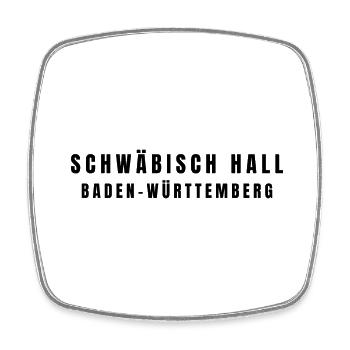 Schwäbisch Hall, Bade-Wurtemberg - Magnet carré - blanc - Devant