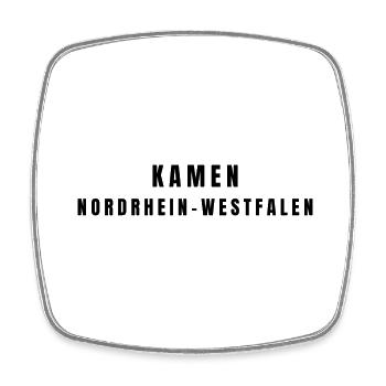 Kamen, Rhénanie-du-Nord-Westphalie - Magnet carré - blanc - Devant