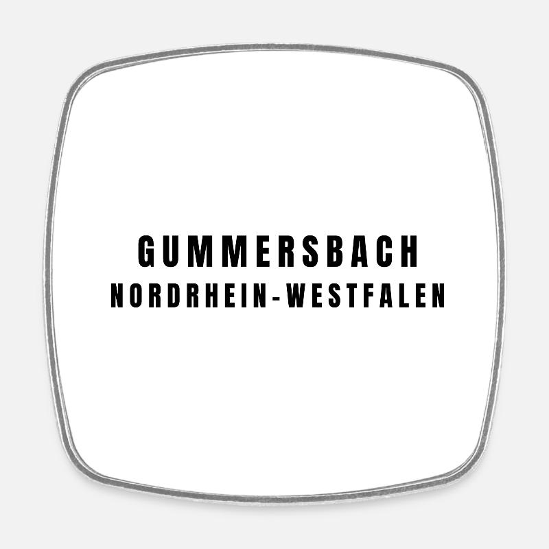 Gummersbach, North Rhine-Westphalia - Square fridge magnet - white