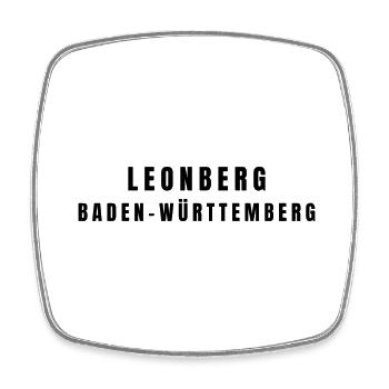 Leonberg, Baden-Württemberg - Square fridge magnet - white - Front