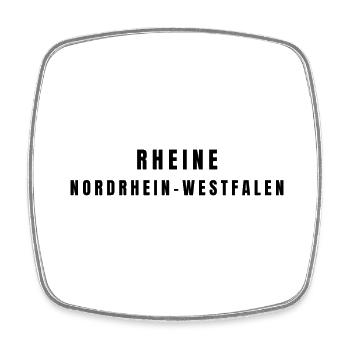 Rheine, Rhénanie-du-Nord-Westphalie - Magnet carré - blanc - Devant