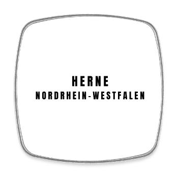 Herne, Rhénanie-du-Nord-Westphalie - Magnet carré - blanc - Devant