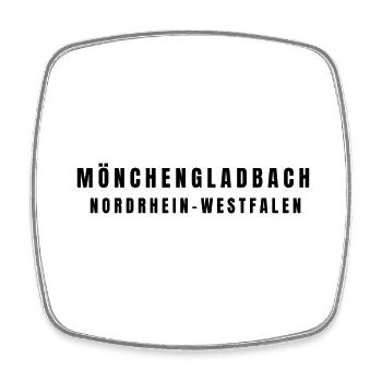 Mönchengladbach, Rhénanie-du-Nord-Westphalie - Magnet carré - blanc - Devant