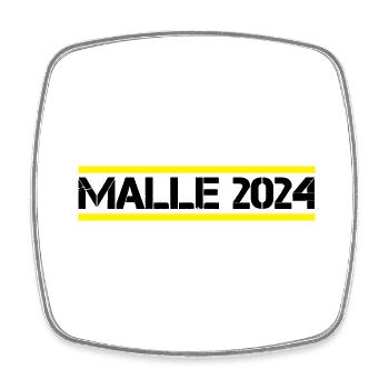 Malle 2024 Espagne - Magnet carré - blanc - Devant