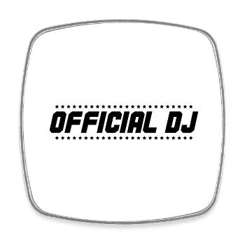 official dj 001 - Viereckiger Kühlschrankmagnet - Weiß - Vorne