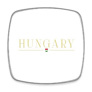 I Love Hungary, Elegance Style Design T-Shirt - Square fridge magnet - white - Front