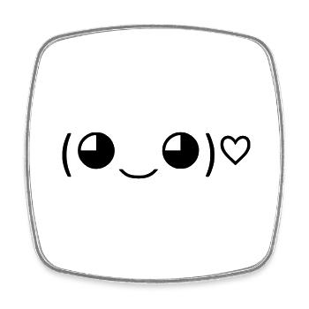 Doux d’amour ! 💕 - Magnet carré - blanc - Devant