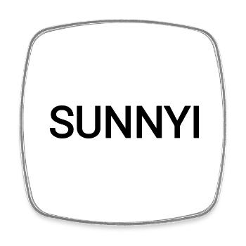 Nom Sunnyi - Magnet carré - blanc - Devant