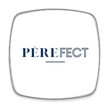 Vaterfekt! Perfekter Vater! - Viereckiger Kühlschrankmagnet - Weiß - Vorne