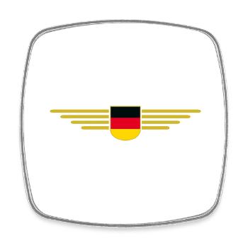 Deutschland T-Shirt Outfit Design - Viereckiger Kühlschrankmagnet - Weiß - Vorne