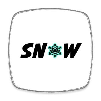 Snow Frost - Square fridge magnet - white - Front