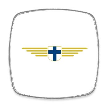 Conception de t-shirts en Finlande – Nordic Style & Nature - Magnet carré - blanc - Devant