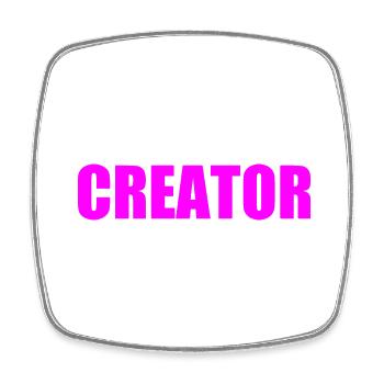 Creator - Magnet carré - blanc - Devant