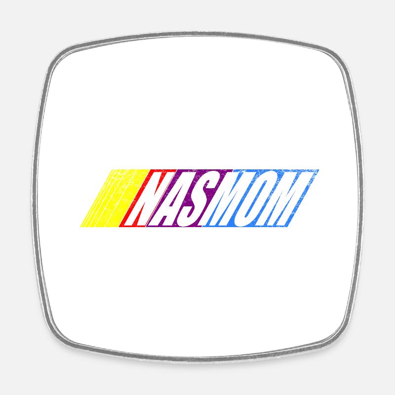 NASMOM - Square fridge magnet - white