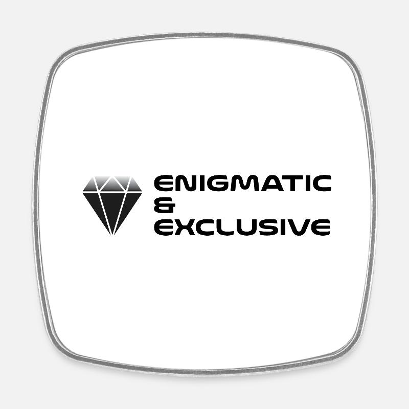 Black Diamond - Square fridge magnet - white