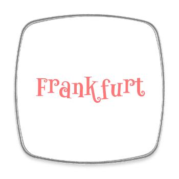 Francfort City #FFM Rose - Magnet carré - blanc - Devant
