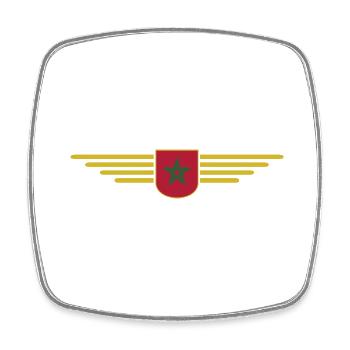 Marokko Rabat Fan Outfit Design T Shirt - Viereckiger Kühlschrankmagnet - Weiß - Vorne