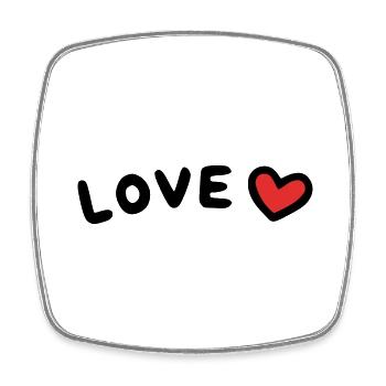 Love Heart - Square fridge magnet - white - Front