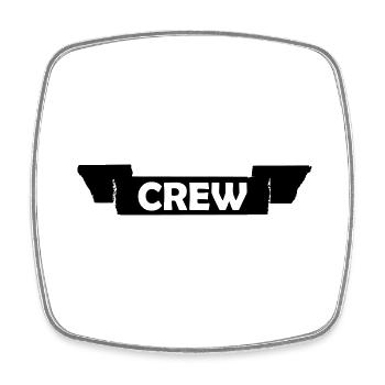 Crew - Square fridge magnet - white - Front